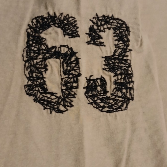 Ben Sherman Retro Deconstructed Long Sleeve Pullover Shirt men L tan blue logo - Picture 3 of 7